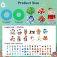 BOARDFEB 12 Sets Christmas Crafts Kits DIY Christmas Foam Wreath Crafts Winter Ornaments for Kids Snowman Santa Penguin Snowflak