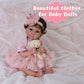 Ekokiz Reborn Baby Dolls Clothes Girl Pink Baby Clothes For Dolls 17-22 Inches Doll Outfits And Accessories For Realistic Newbor