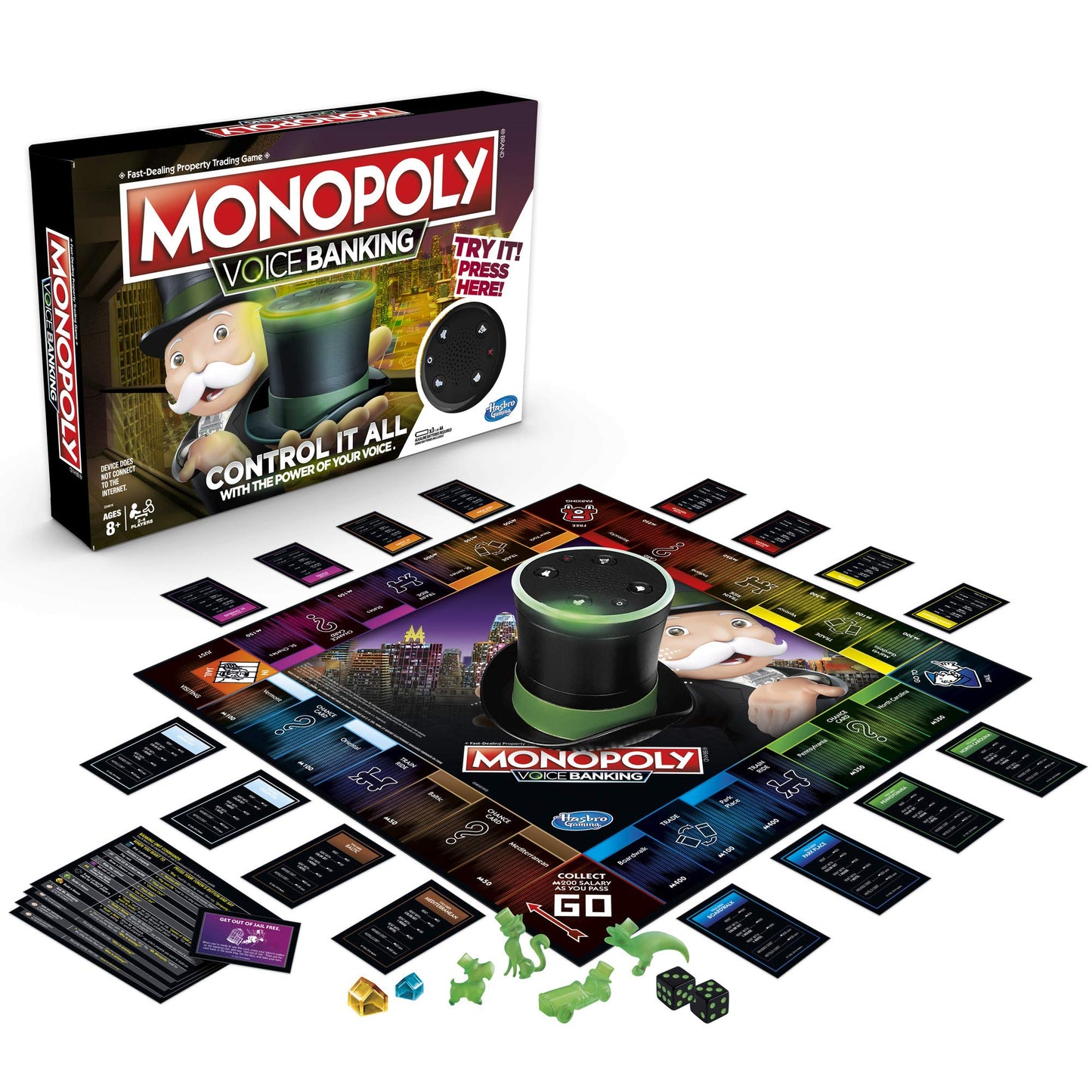 Monopoly Voice Banking Board Game The Fast Dealing Property Trading Game Ages 8+