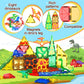 102Pcs Dinosaur Toys Magnetic Tiles With 8 Dinosaurs - Jurassic Scenes Dinosaur World Adventure Set, Magnetic Blocks Kids Toys For Boys & Girls Ages 3+, Sensory Toddler Toys Creative Kids Games Gifts