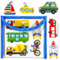PENGFULL Felt Transportation Vehicles Learning Pieces,48 Felt Board Pieces for Felt Flannel Board,Air Land Sea Airplane Learning