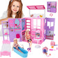 Doll House Playset For Girls, Portable Dollhouse Toy With Furniture & Accessories Including Kitchen, Bedroom, Bathroom, Pet Hous