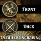 CASEMATIX Metal Coins and Pouch for Tabletop RPG Board Games - 100 DND Coins Fantasy Coins with Dragons & decorative replica blade and Shield Engraving  Metal Tokens for Board Games with PU Leather Bag