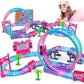Track Set Magic Toy Car for Kids, 144Pcs Flexible Race Car Tracks with 360 Loop Slope Ramp, Glow in The Dark Car, Construction T
