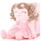 Gloveleya Baby Doll Gifts Plush Curly Girl Toys With Love 16' Pink