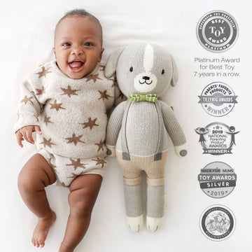 Cuddle + Kind Noah The Dog Reguar 20'' Hand-Knit Doll - 1 Doll = 10 Meals, Fair Trade, Heirloom Quality, Handcrafted In Peru, 10