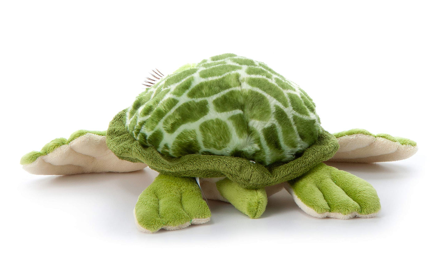The Petting Zoo Sea Turtle Plush Toy, 12 inches, Green, Model 718015, Soft Polyester Stuffed Animal Gift for Girls