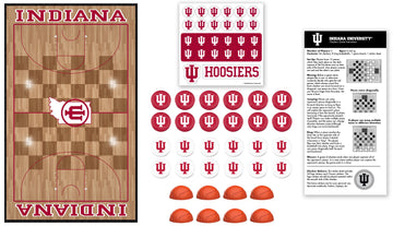 Masterpieces Family Game - Ncaa Indiana Hoosiers Checkers - Officially Licensed Board Game For Kids & Adults