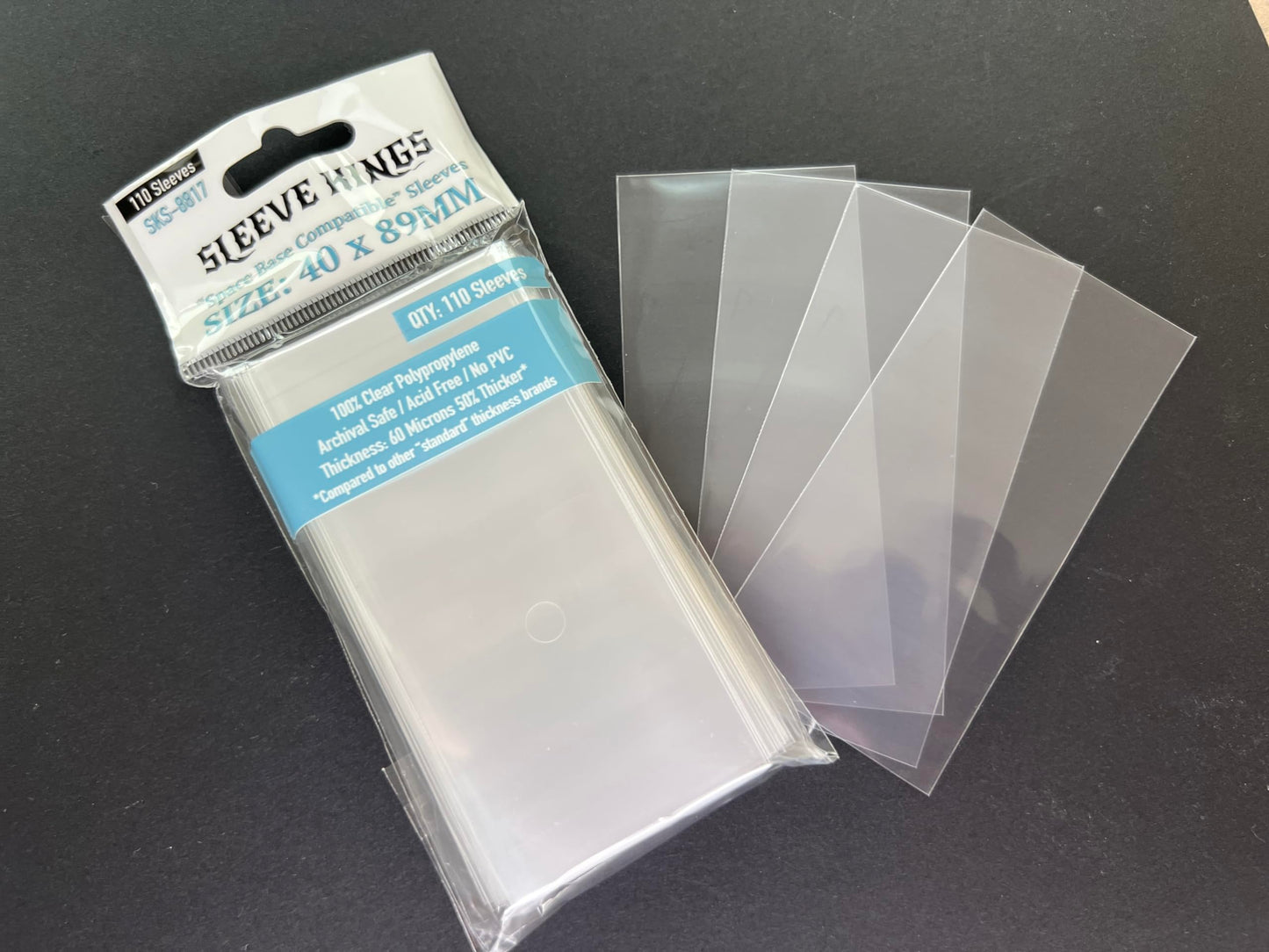 Sleeve Kings ''Space Base Compatible'' Sleeves 40 X 89 Mm (4X110 Pack, 440 Sleeves)