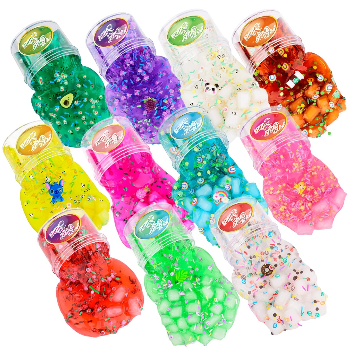 11 Pack Jelly Cubes Clear Slime Kit for Kids Party Favors Jelly Cube Crystal Clear Slime 11 Pack Easter Christmas Toys for Girls Boys
