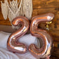 25 Balloon Number, Rose Gold Number 25Th Birthday Balloons 40 Inch, 25 Or 52 Years Old Rose Gold Birthday Decorations For Men Wo