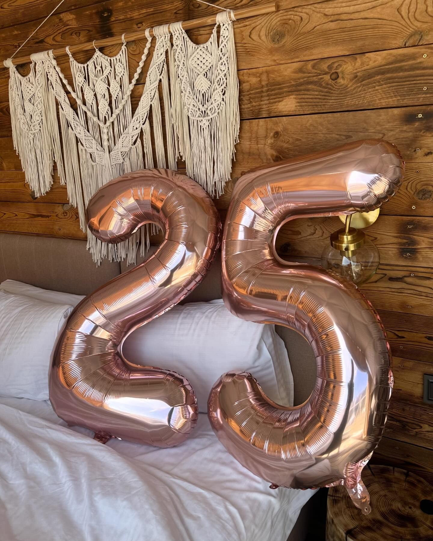 25 Balloon Number, Rose Gold Number 25Th Birthday Balloons 40 Inch, 25 Or 52 Years Old Rose Gold Birthday Decorations For Men Wo
