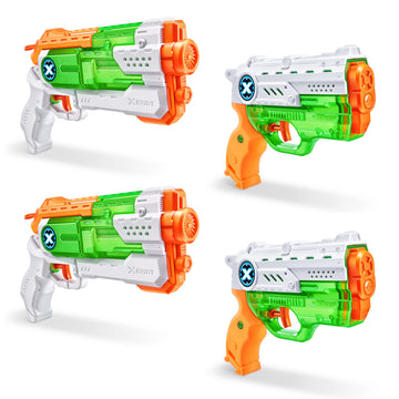 X-Shot Nano Fast Fill (2 Pack) + Micro Fast-Fill (2 Pack) By Zuru Refresh Watergun, X Shot Water Toys, 4 Blasters Total, (Fills 