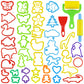 Playdough Tools with 40 pcs Plastic Play Dough Cutters Animal Shapes, 3 pcs Basic Play Dough Tools