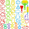 Playdough Tools with 40 pcs Plastic Play Dough Cutters Animal Shapes, 3 pcs Basic Play Dough Tools