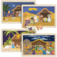 Halloscume 4 Pack Christmas Wooden Jigsaw Puzzles for Kids 24 Piece Jesus Nativity Theme Jigsaw for Preschool Christmas Toys, Ed