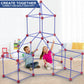V-Opitos Fort Building Kits For Kids, 140 Pcs Stem Construction Toys, Christmas, Birthday Gifts For 4, 5, 6, 7, 8, 9, 10, 11, 12 Years Old Boys & Girls, Indoor & Outdoor Play Tent Activity