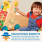 Battat Wooden Activity Walker - 9 Educational Activities - Learning & Walking Toy For Toddlers - Stand, Push, Walk - 1 Year + - Farm Theme