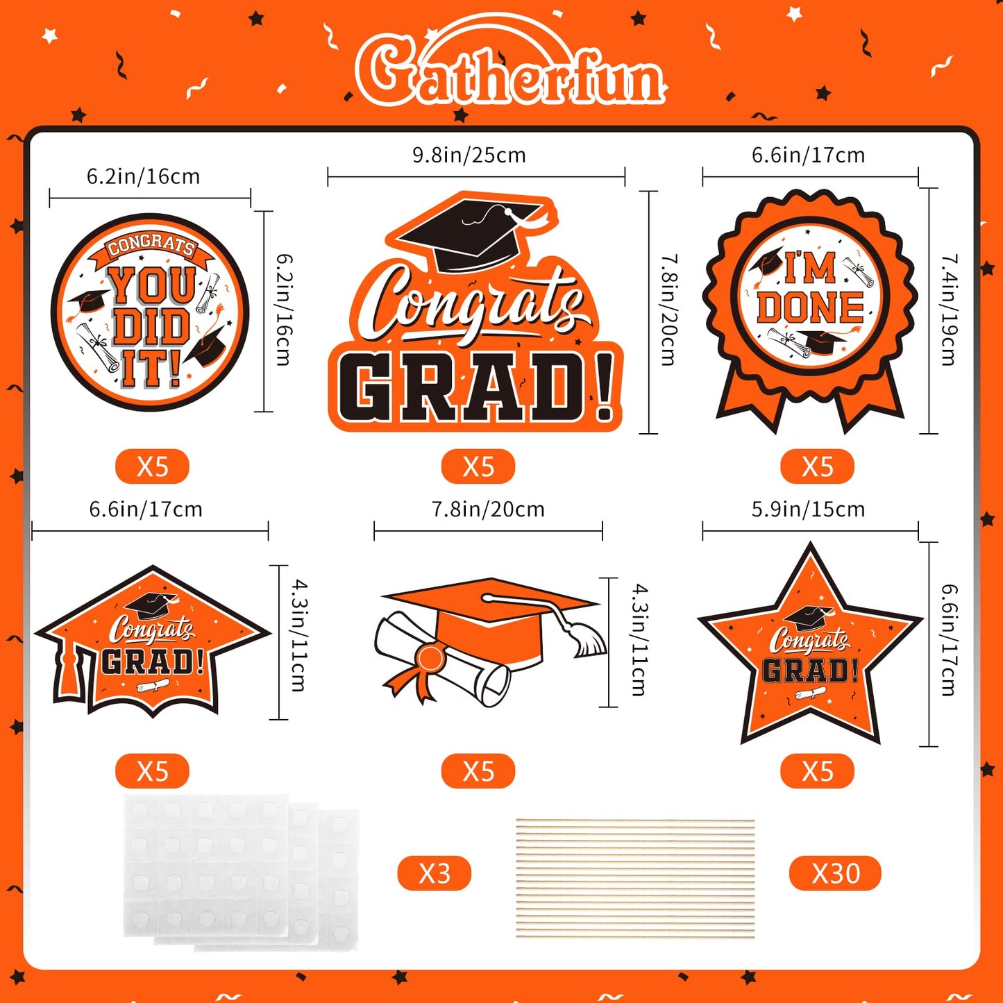 30Pcs Graduation Party Decorations Class Of 2024 Congrats Grad Table Centerpiece