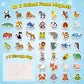Broytain 40 Animal Fridge Magnets For Toddlers,Animal Foam Refrigerator Magnets Toys For Kids Whiteboard,Learning Games,Educatio
