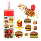 Pix Brix Pixel Art Kit Puzzle Bricks - Food Series, Hamburger & Fries - Patented Building Brick Set to Recreate Your Favorite Fo