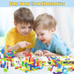 Wishalife 250 Pieces Stem Building Blocks Set, Kids Tube Locks Construction Set With Storage Box, Preschool Educational Learning