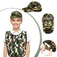 Unittype 12 Pcs Army Soldier Costume For Kids Include 6 Camouflage Military Caps And 6 Camouflage Vests For Kids Birthday Party