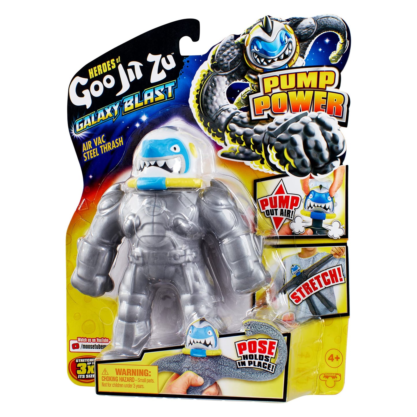 Heroes Of Goo Jit Zu Galaxy Blast S6 Vac Attack Pk Air Vac Steel Thrash, Multicolor (41294)