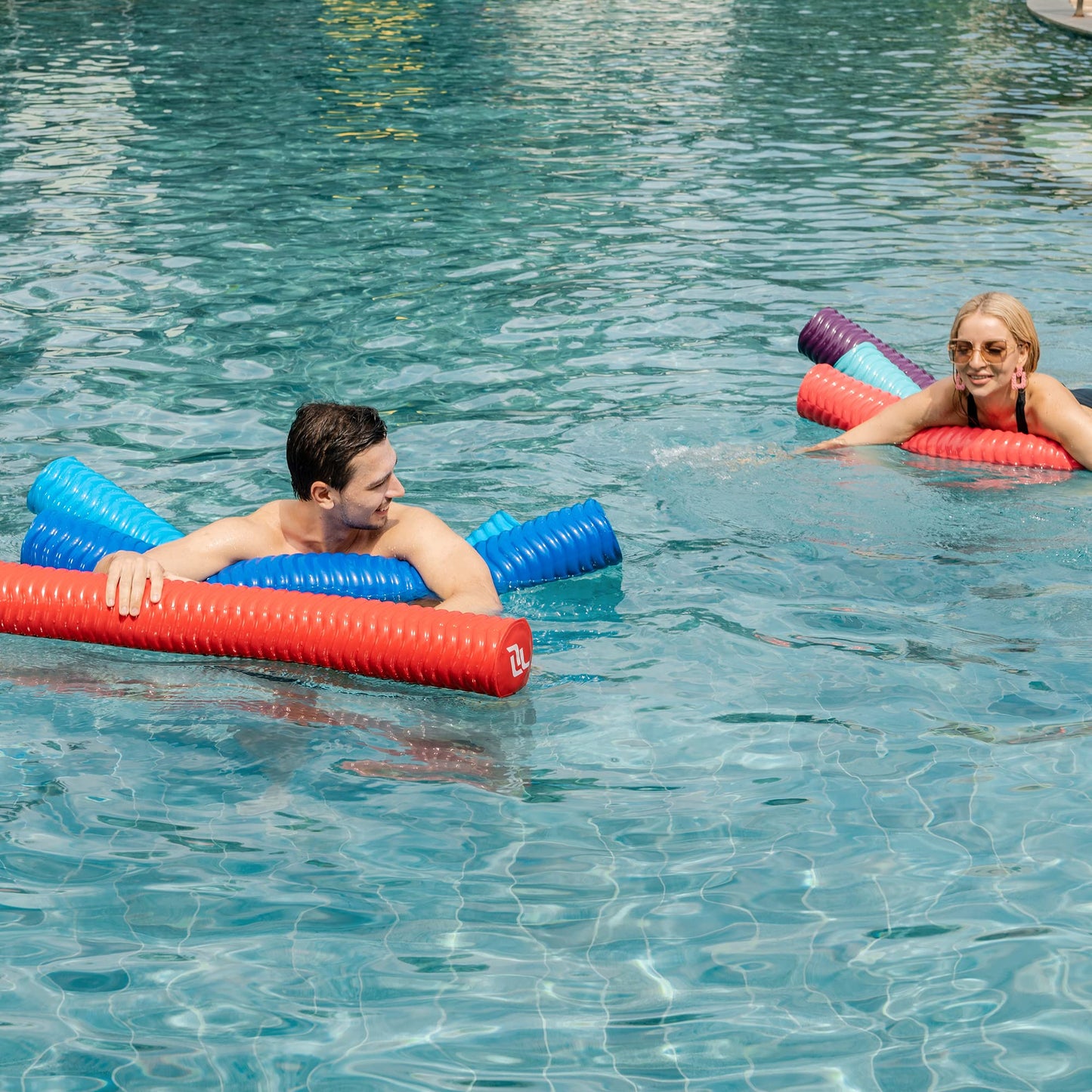 IMMERSA Jumbo Swimming Pool Noodles  enhanced Soft Foam Noodles for Swimming and Floating  Lake Floats  Pool Floats for mature-themeds.(Red)