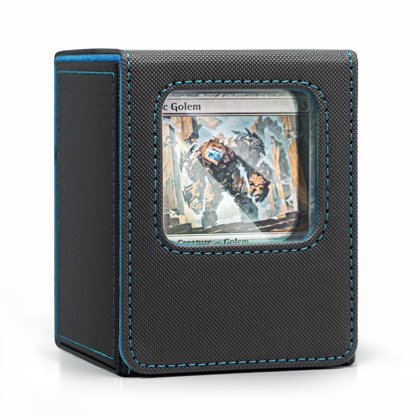 Venssu Mtg Deck Box With Front-Facing Commander Display, Card Deck Case Fit 100 Single Sleeved Cards, Pu Leather Magnetic Tcg St