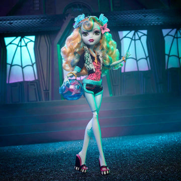 Monster High Lagoona Blue Reproduction Doll Wearing Original Fashion & Shoes With Pet, Display Stand & Accessories, 10-5-Inch Co