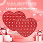 Petbsnvb Red Heart Shaped Pop Bubble Valentines Fidget Toy With Letters And Numbers, Xmas Gift Sensory Toy With Alphabets Kids Birthday Party Classroom Prize Stress Reliever