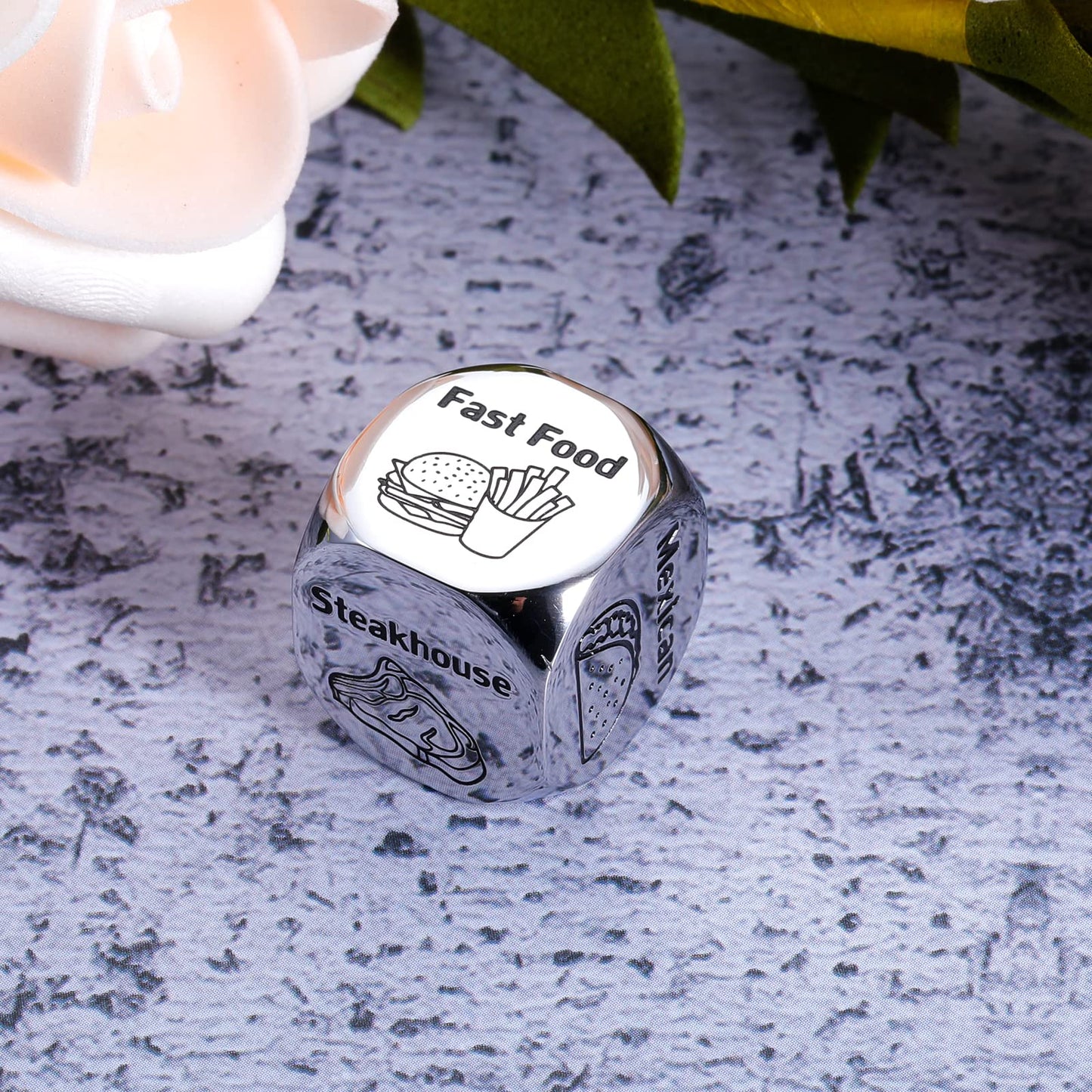 Valentines Day Date Night Gifts For Couples Food Decision Dice Decider 11Th Anniversary Steel Gifts For Husband Wife Boyfriend G