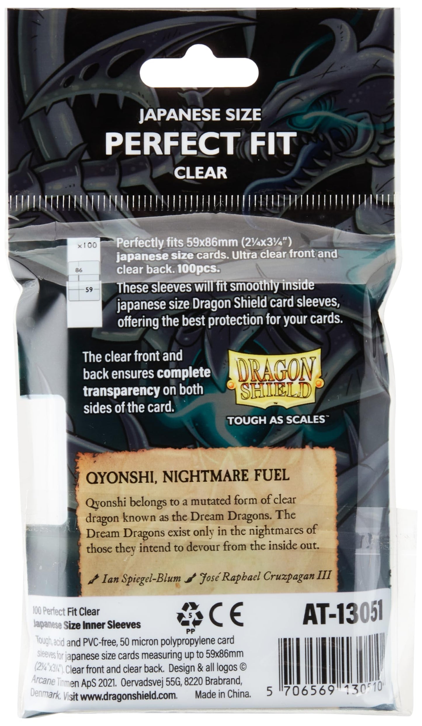 Arcane Tinmen Japanese Sleeves - Toploaders, Clear (100)