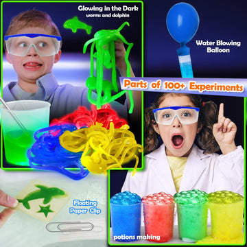 Unglinga 100+ Science Lab Experiments Kit For Kids, S.T.E.M Project Activities Educational Birthday Toys Gifts For Boys Girls, C