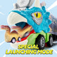 Joyin 13 In 1 Dinosaur Toys For Kids 3-5, Triceraptor Dinosaur Truck With 12 Pull Back Cars, Birthday Gifts Toys For 3 4 5+ Year