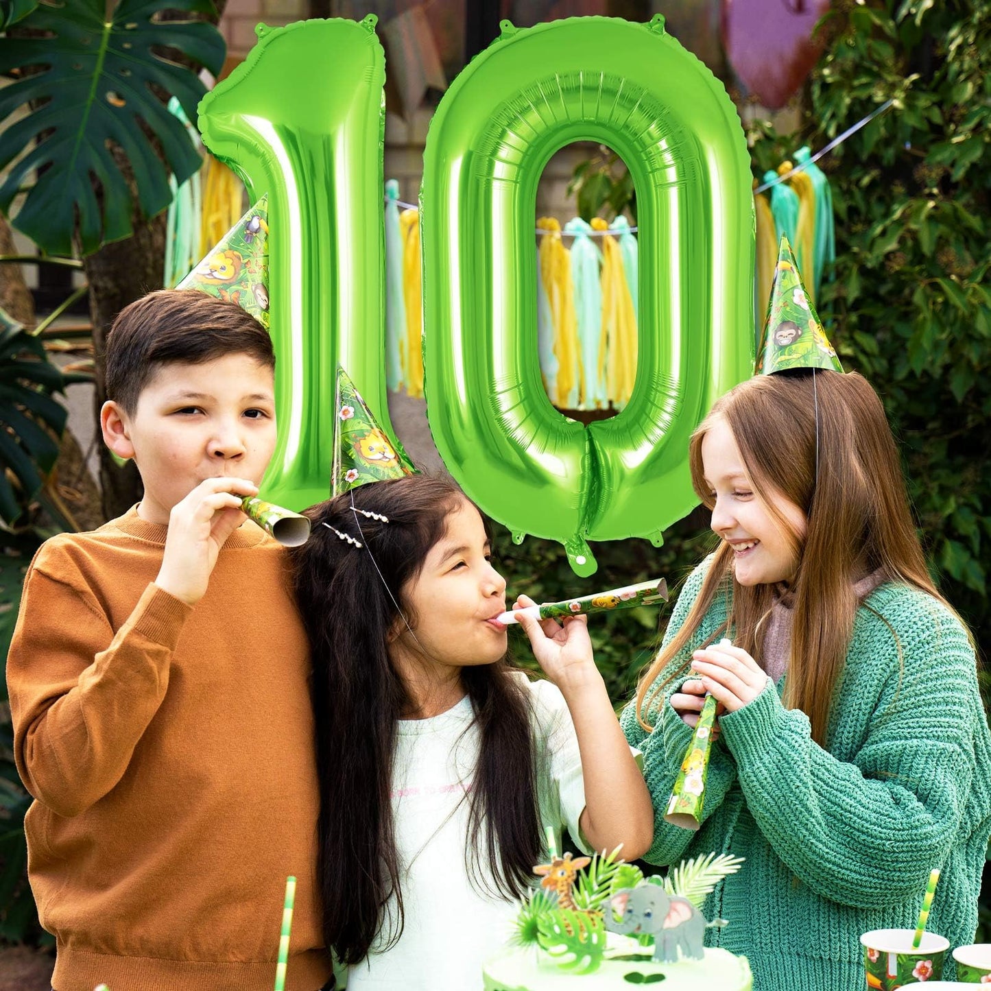 Green Number 0 Balloon 40 Inch, Big Large Foil Helium Number Balloons, Jumbo Giant Mylar Number 0 Balloons For Birthday Party De