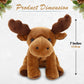 Plushland Beanie Moose Sitting 7' Stuffed Toys Plush Super Soft Winter Holiday (Benaie Moose)