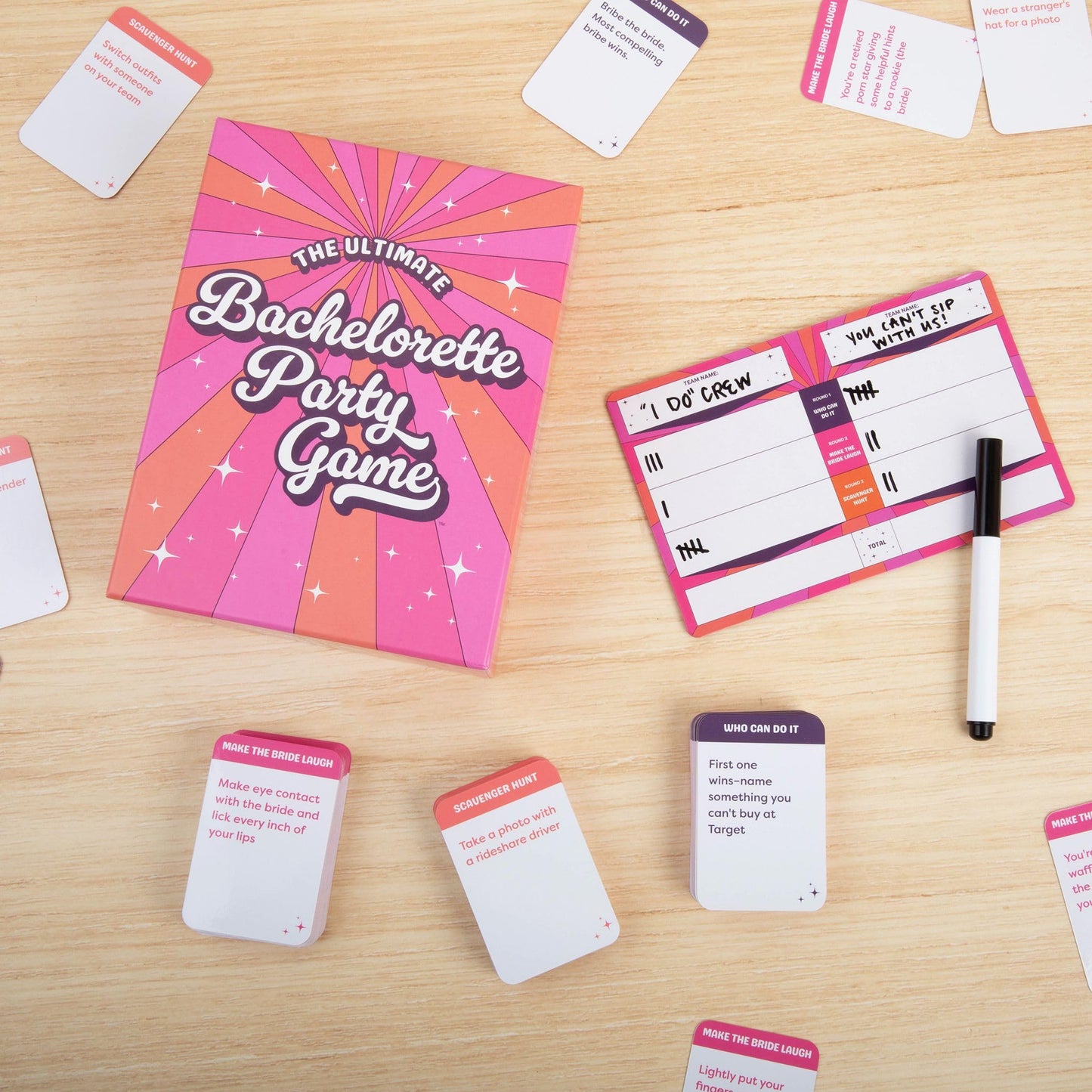 DSS Games Ultimate Bachelorette Party Card Game – 150 Prompt Cards, Fun for Girls Night Out & Bridal Shower, Ages 17+
