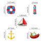 KRISTIN PARADISE 30Ct Nautical Hanging Swirl Decorations, Ahoy Boy Birthday Ceiling Streamers, Baby Shower Theme, Sailor Party S
