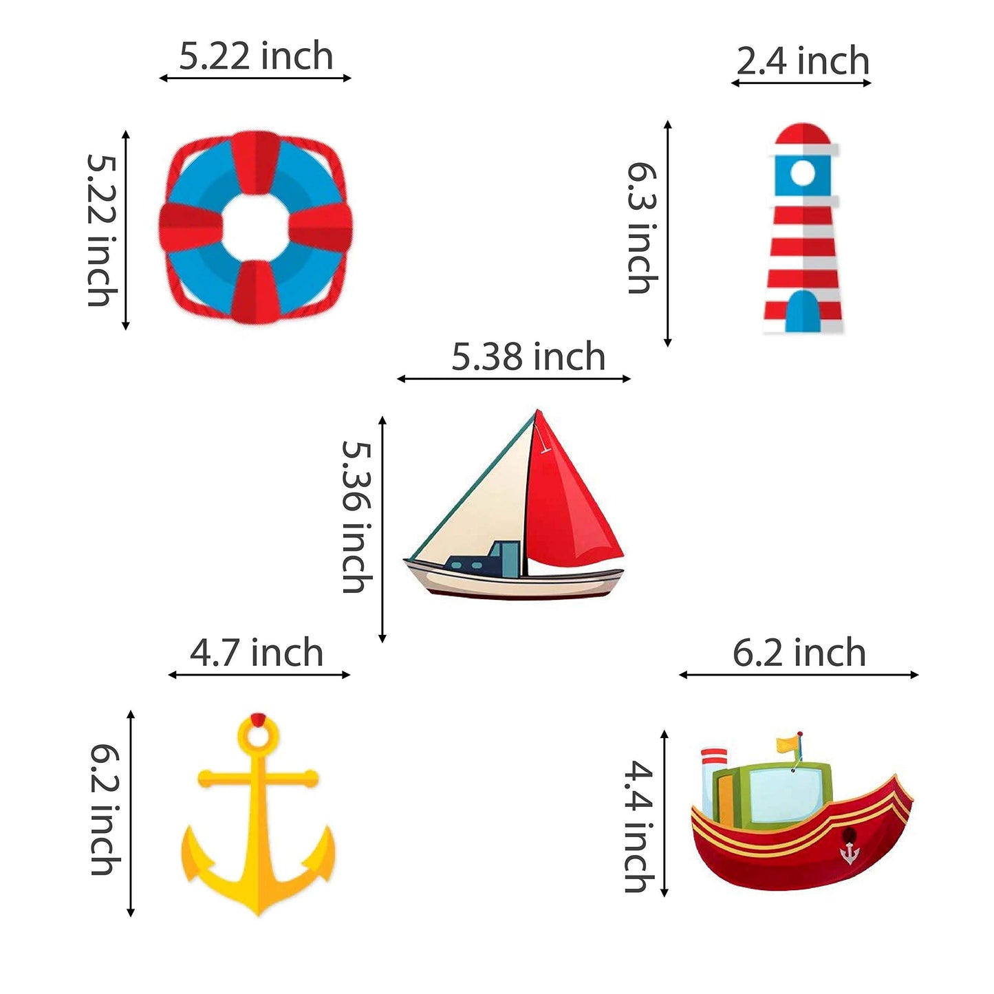 KRISTIN PARADISE 30Ct Nautical Hanging Swirl Decorations, Ahoy Boy Birthday Ceiling Streamers, Baby Shower Theme, Sailor Party S