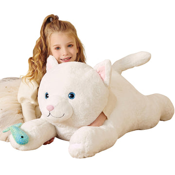 Earthsound Giant Persian Cat Stuffed Animal Plush Toy,30'' Large Jumbo Cute Soft Toys,Big Size Huge Fluffy Plushy Oversized Fat