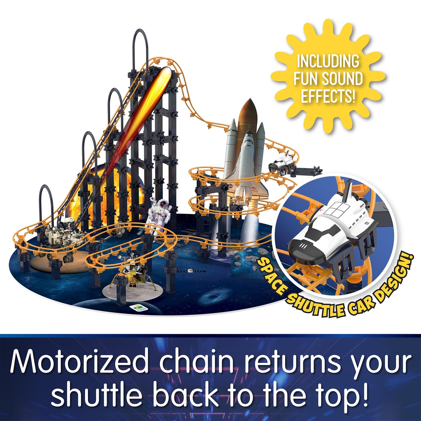 The Learning Journey International Techno Trax Roller Coaster Building Kit, 300+ pcs, Multi-color, STEM Gift for Ages 8+