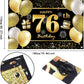 76Th Happy Birthday Banner Birthday Decorations For Men Birthday Party Decorations Birthday Backdrop