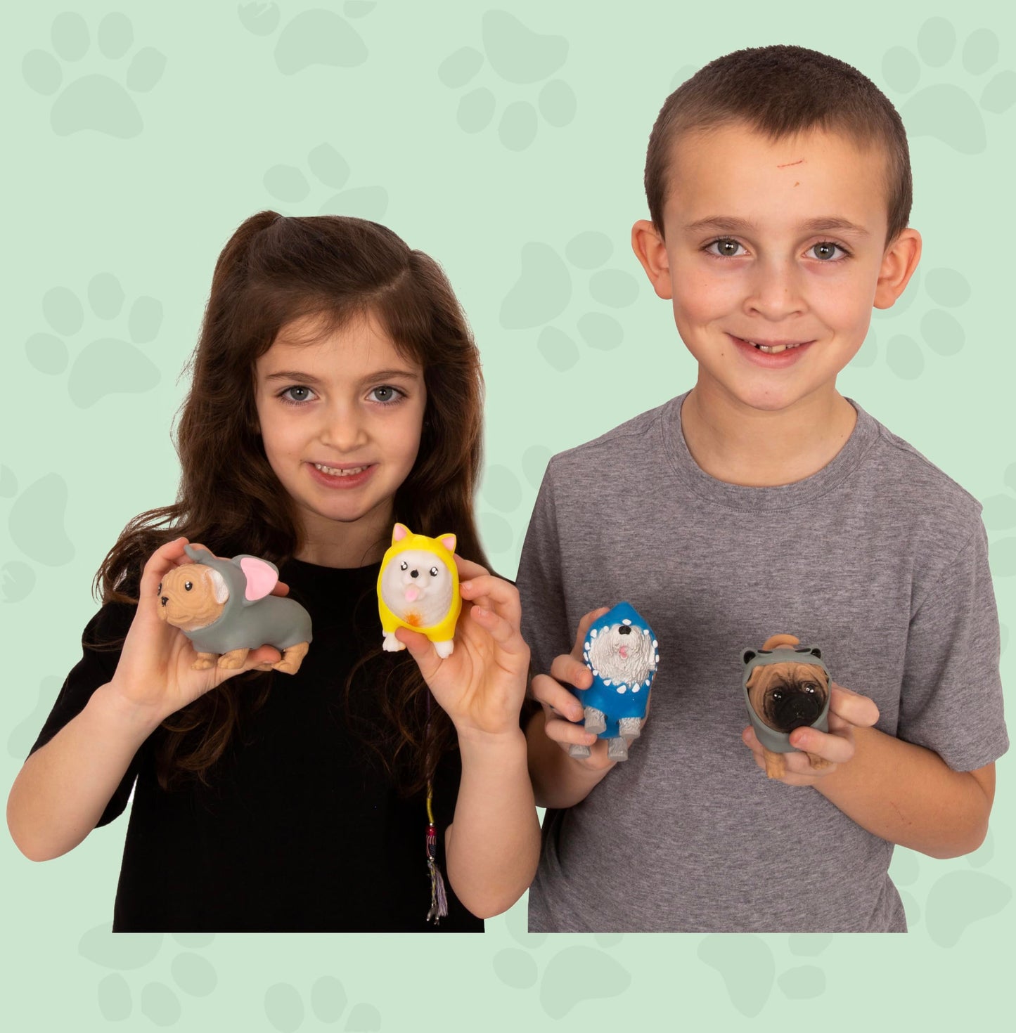 Tigerdoe Dog Squishy Fidget Toys For Kids - 6 Pack - Stress Relief And Anxiety Toy For Kids - Mini Dog Figurine Squishy Sand Toy