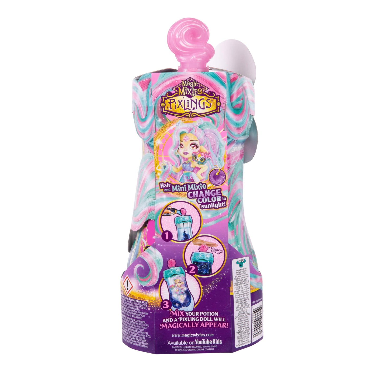 Magic Mixies Pixlings Deluxe Pack - Deerlee The Deer, Shimmer Reveal, Create & Mix Potion, Includes Mini Mixies & 6 Hair Accessories