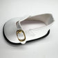 18'' American Doll Shoes- Mary Jane Matte Black, Red, White, Pink, Shiny Black Shoe (18'' Doll, White)
