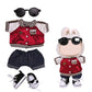 Doll Outfit Set for 17cm Dolls  4 Piece Clothes Set for Labubu  enhanced Fashion Clothes for Labubu Dolls Accessories Suit Baseball Jacket+Jeans+Canvas Shoes+Glasses
