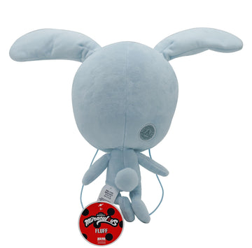 Miraculous Ladybug Kwami Mon Ami Plush Toy - Fluff The Rabbit, Super Soft Stuffed Animal - 9-Inch Collectible Plush Figure, Ladybug & Cat Noir, Gift Stocking Stuffer For Kids & Collectors