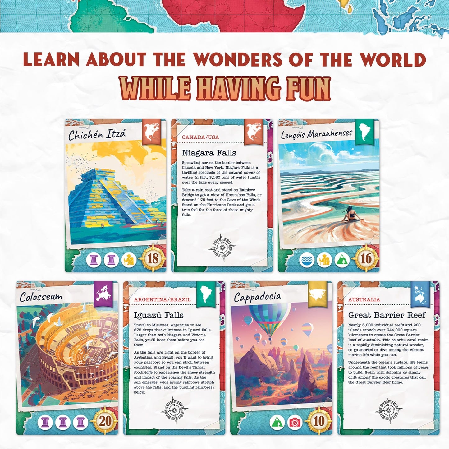 Underdog Games Trekking The World Board Game - 1st Edition - Cardboard - World Travel